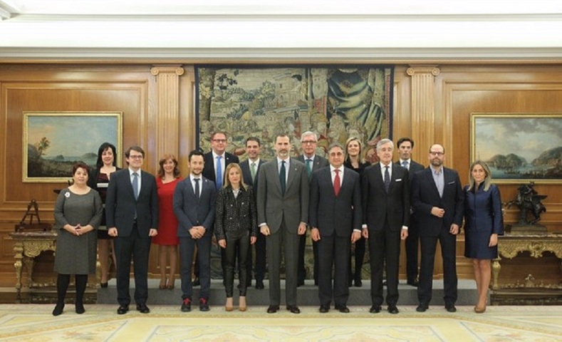 El Rey recibe en la Zarzuela a las alcaldesas de Úbeda y Baeza
