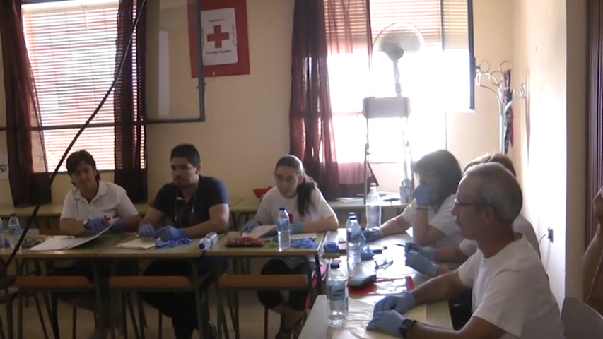 Cruz Roja imparte en Baeza un curso de primeros auxilios para las asambleas comarcales Loma Occidental y Oriental