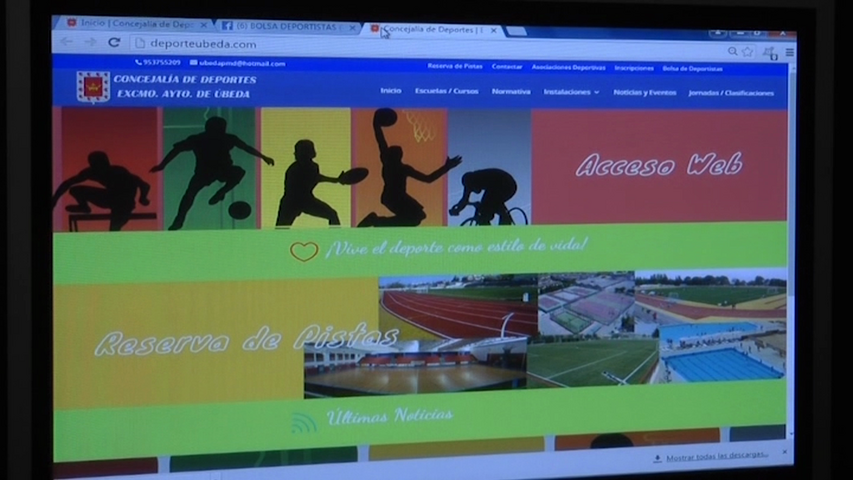 Presentada la nueva web del área de deportes de Úbeda