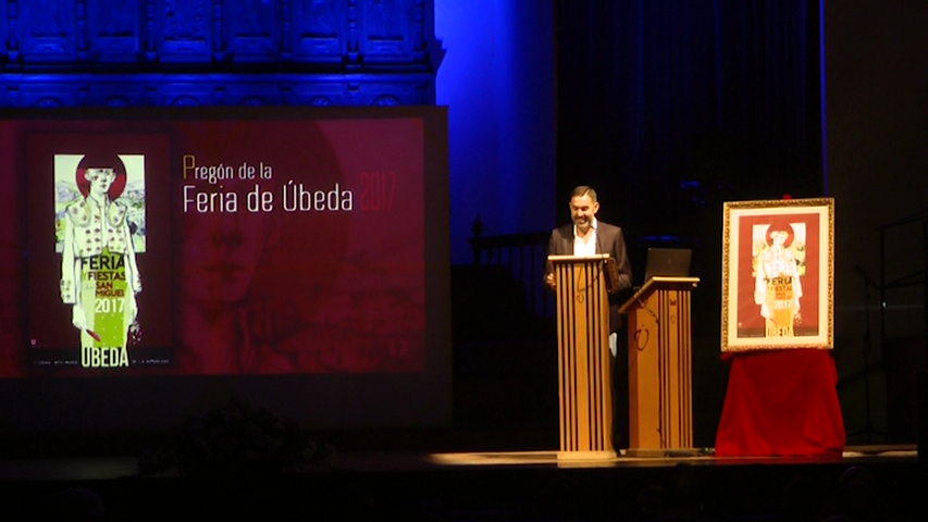 Juan Ángel Gómez Cano realizó el pregón de la Feria de San Miguel de Úbeda
