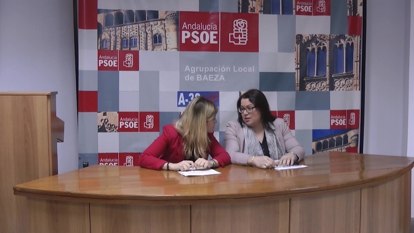 La senadora socialista Laura Berja critica en Baeza los presupuestos del Estado para la provincia