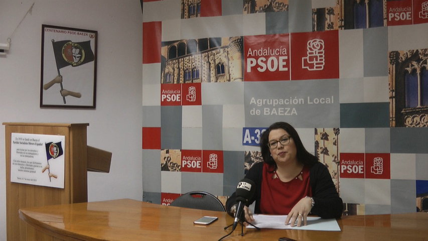 Ana Rodríguez, Secretaria de organización del PSOE de Baeza, justifica la moción de censura al gobierno popular