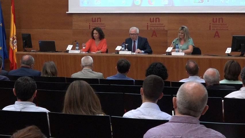 El rector de la UNIA y la Consejera de Universidad inauguran en Baeza los cursos de verano de la UNIA 2 Secuencia HD720.00 28 29 18.Imagen fija114