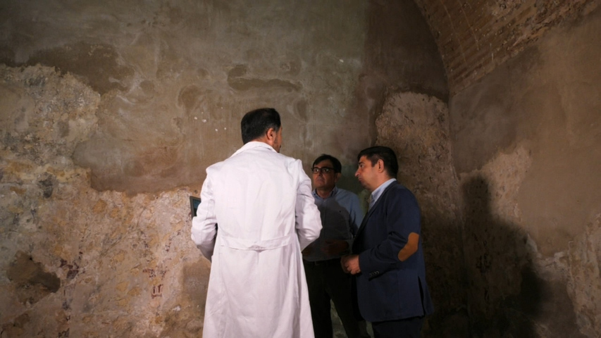 Diputación invertirá 22.000 euros en restaurar las pinturas murales del siglo XII que están en los Baños Árabes