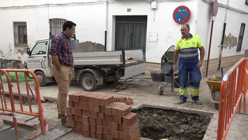 Llega a su fin la primera parte de la intervención en la Calle San Antón de Baeza
