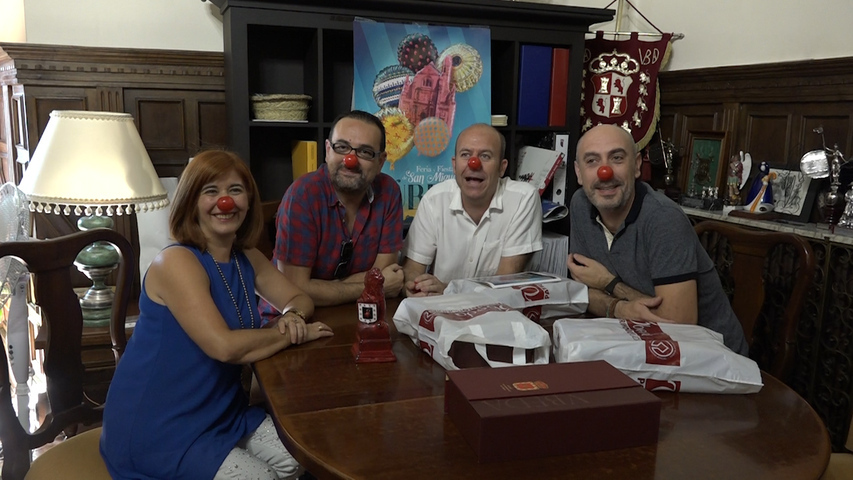 Recepción oficial al grupo de payasos «Salpiñoni» pregoneros de la Feria de San Miguel 2018