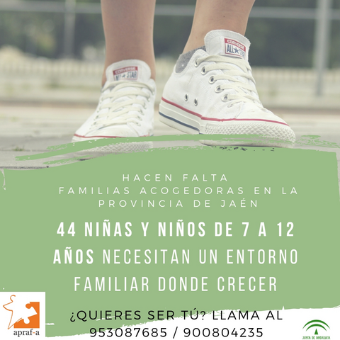 44 menores de 7 a 12 años necesitan una familia de acogida en la provincia de Jaén