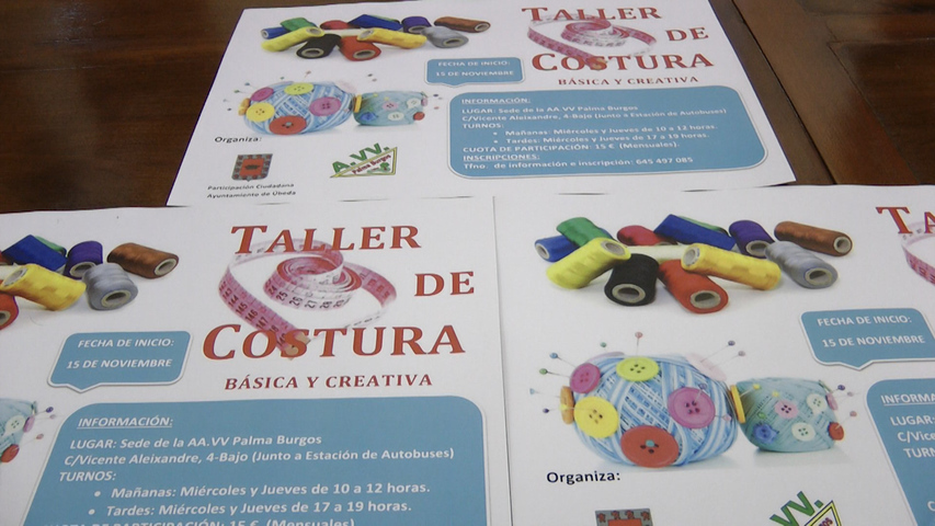 Taller de costura básica y creativa en Úbeda