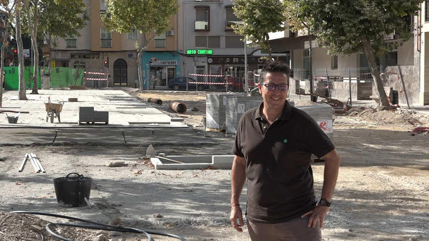 Visita en Úbeda a las obras que se están ejecutando en el Parque de la Avenida de Linares
