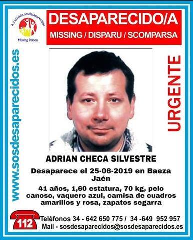 Localizado en Tarragona Adrián Checa, el baezano desaparecido en junio en buen estado