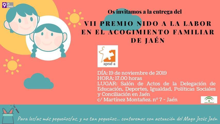 VII Premio “Nido” a la Labor en el Acogimiento Familiar de Jaén