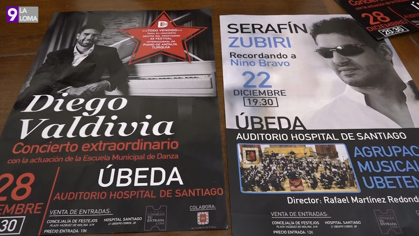 Serafín Zubiri y Diego Valdivia actuarán en el Hospital de Santiago de Úbeda
