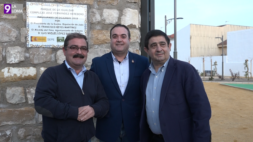 Sabiote inaugura el Parque de la Igualdad