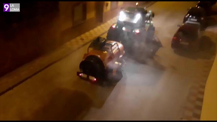 Limpieza a fondo para desinfectar las calles de Begíjar