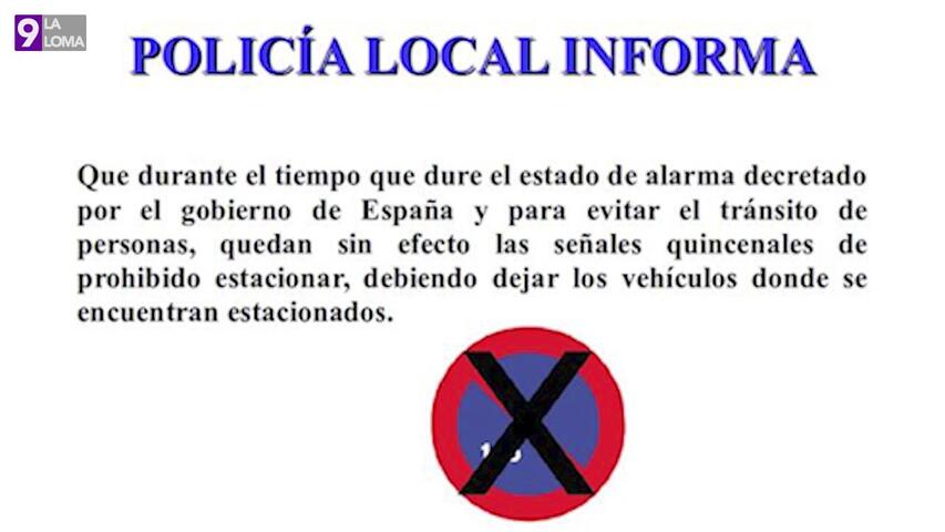 La Policía Local de Begíjar deja sin efecto las señales de aparcamiento quincenal mientras dure el estado de alarma