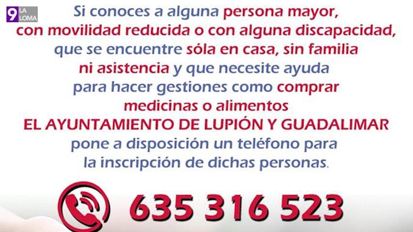El Ayuntamiento de Lupión ofrece ayuda a personas mayores con dificultades para sus compras de primera necesidad
