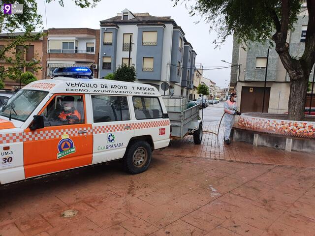 El Ayuntamiento de Úbeda intensifica la limpieza con motivo de la salida controlada de niños y niñas