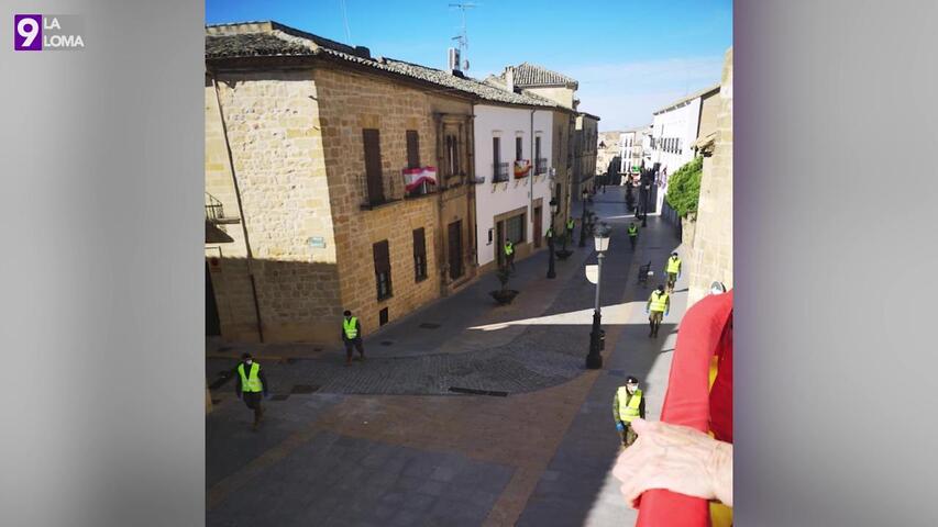 La Brigada Guzmán el Bueno X regresó el fin de semana a Baeza para asegurar la seguridad con el Estado de Alarma