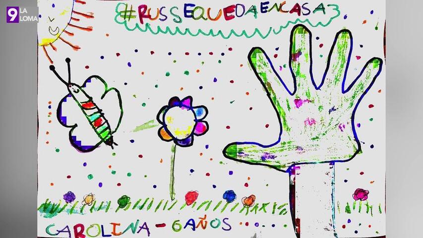 Los pequeños de Rus le ponen color al estado de alerta sanitaria por el coronavirus