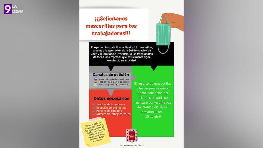 El Ayuntamiento de Úbeda repartirá mascarillas a trabajadores en activo a partir del lunes 20 de abril 4 vlcsnap 2020 04 17 10h26m05s365