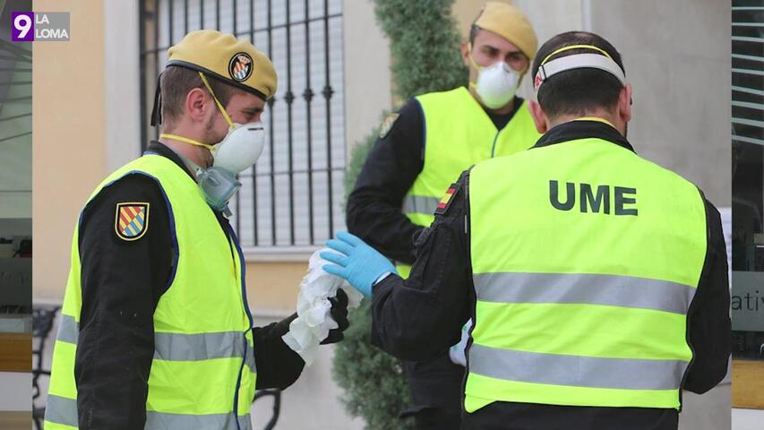 La UME realiza tareas de desinfección en las residencias de mayores de Torreperogil