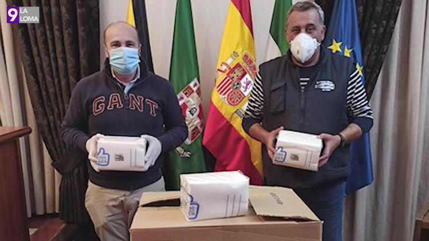 La empresa Manuel Campos Siles dona en Rus 6700 mascarillas desechables