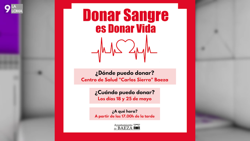 Donación de Sangre en el Centro de Salud de Baeza el 25 de mayo