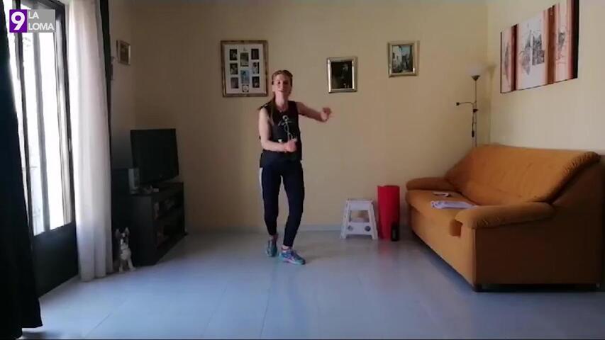 Clases de zumba durante el confinamiento de las escuelas deportivas de Ibros