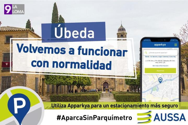 El próximo 8 de junio se reactivará el servicio de estacionamiento regulado en úbeda