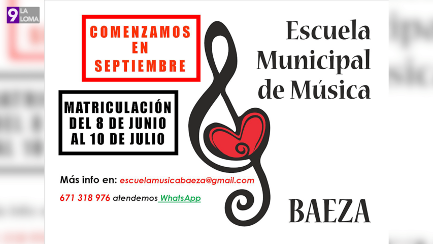 La escuela municipal de música de Baeza abre su plazo de matriculación hasta el 10 de julio