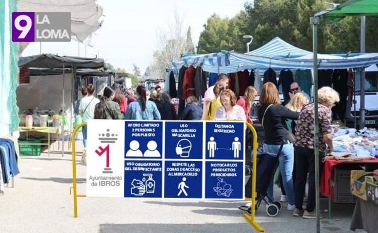 El sábado 6 regresa el mercadillo a Ibros con medidas de seguridad e higiene