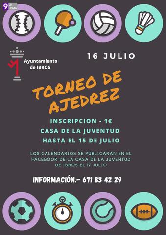 Ibros organiza un torneo de ajedrez el próximo 16 de julio