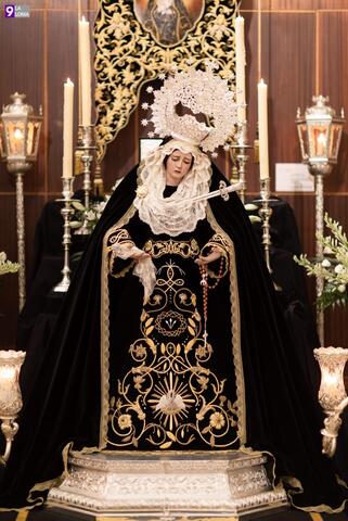 La Cofradía de la Soledad de Baeza restaura y enriquece la saya de su titular