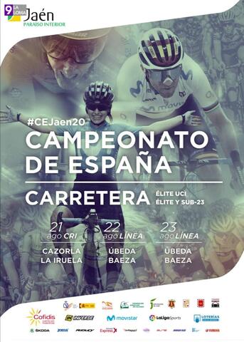 Baeza y Úbeda acogen los días 22 y 23 de agosto el Campeonato de España de ciclismo en carretera