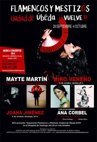 El martes 29 llega a Úbeda una nueva edición del Festival Flamencos y Mestizos