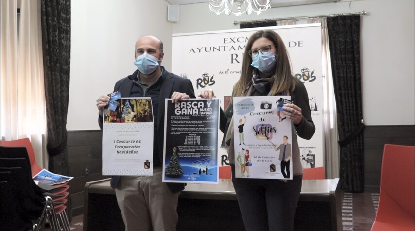 El Ayuntamiento de Rus presenta una campaña para dinamizar el comercio local en Navidad