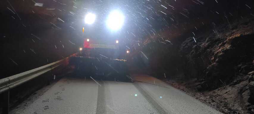 La Consejería de Fomento informa del plan invernal en carreteras: Situación 7 de enero por la mañana