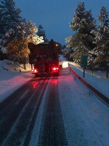 Temporal de lluvia, frío y nieve: Estado de las carreteras de la red de la Junta 7.1.2021 a las 19:30h.