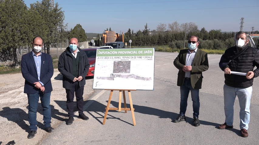 Iniciadas las obras de adecuación de la carretera que une Úbeda con El Mármol