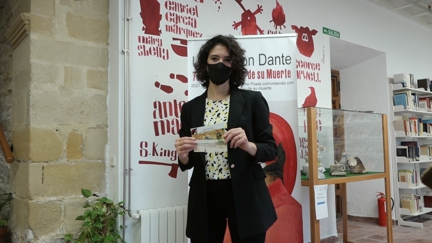 La Biblioteca municipal de Baeza presenta sus marcapáginas conmemorativos del 700 aniversario de la muerte de Dante Alighieri