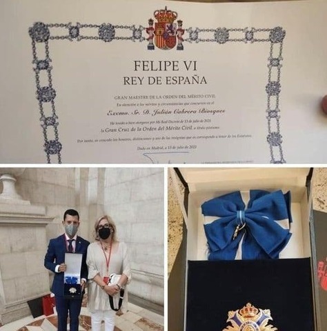 El médico baezano Julián Cabrera Biosques recibe la Gran Cruz del Mérito Civil