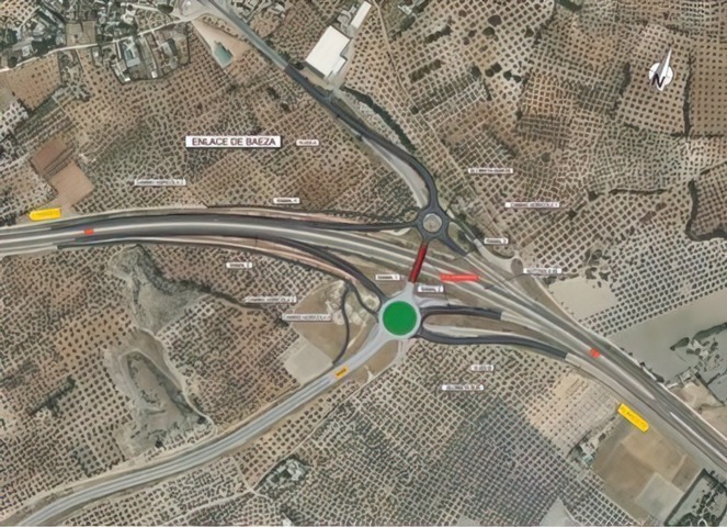 El Ministerio de Transportes aprueba el expediente de información pública y definitivamente el proyecto de trazado para remodelar el semienlace de la A-32 de acceso a Baeza