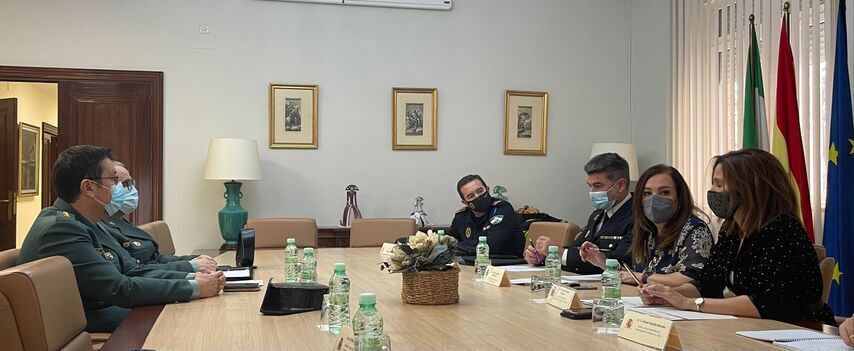 La subdelegada coordina con las Fuerzas y Cuerpos de Seguridad del Estado las actuaciones durante el periodo navideño