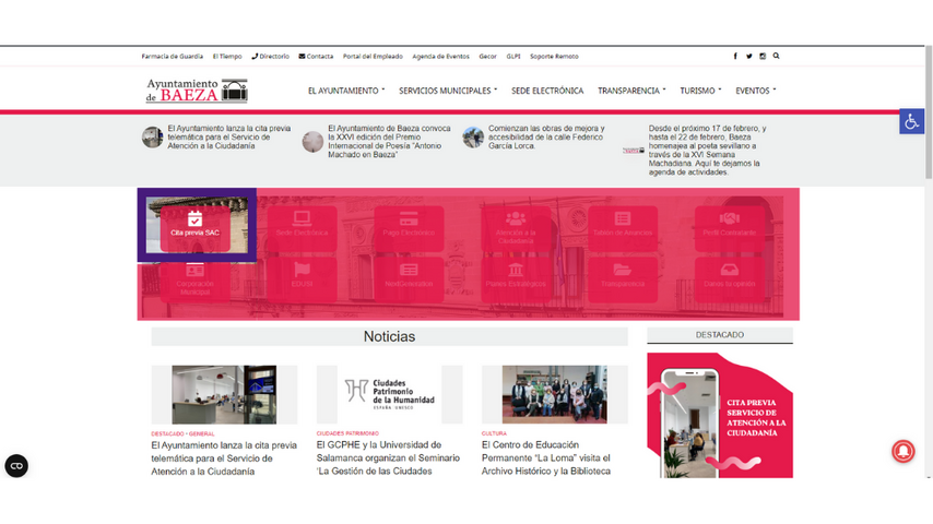 El Ayuntamiento de Baeza lanza la cita previa telemática para el Servicio de Atención a la Ciudadanía 2 CITAPREVIASAC TELEMATICA