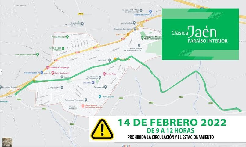 La Clásica Jaén Paraíso Interior recorrerá las calles de Torreperogil el próximo lunes 14 de febrero