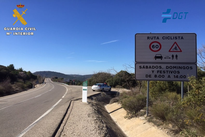 La Guardia Civil investiga a una persona por conducción temeraria por la carretera A-6050