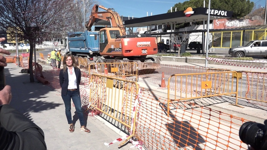 Recta final de las obras en Avenida Cristo Rey y 28 de Febrero en Úbeda