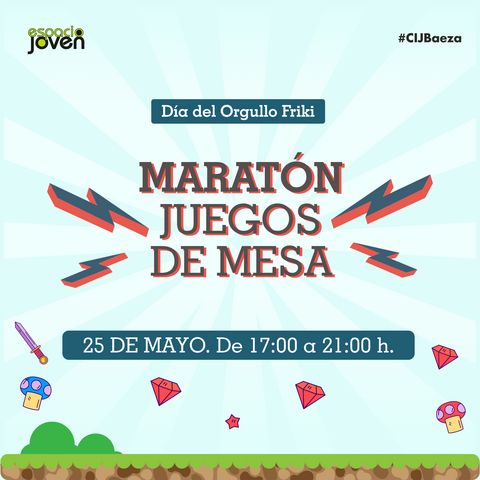 El CIJ Baeza celebra el Día del Orgullo Friki con una Maratón de Juegos de Mesa