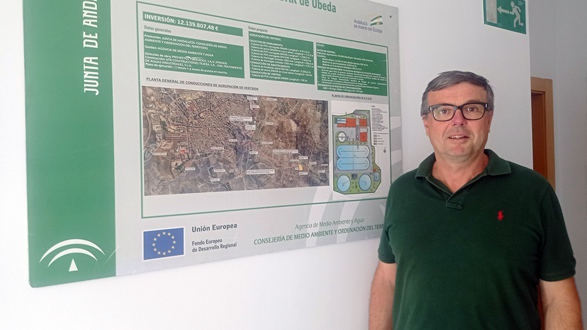 Higueras destaca la apuesta de la Junta en materia de depuración de aguas en las pedanías de Úbeda
