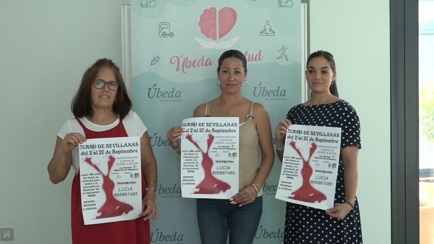 Cursos de sevillanas a beneficio de la  Asociación de Alzheimer’21 de septiembre’ de Úbeda